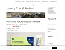 Tablet Screenshot of luxurytravelreview.com